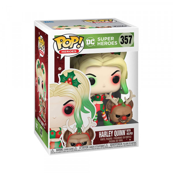 Funko POP! DC Super Heroes: Holiday Harley Quinn with Helper