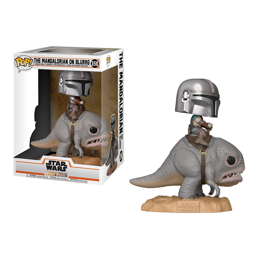 mandalorian on blurrg funko pop