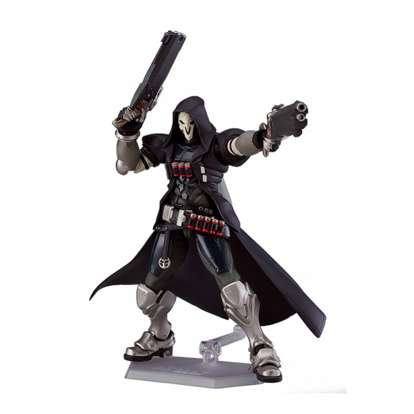 Overwatch Reaper Figma Action Figure - Posable Collectible With Hellfire Shotguns & Effect Parts