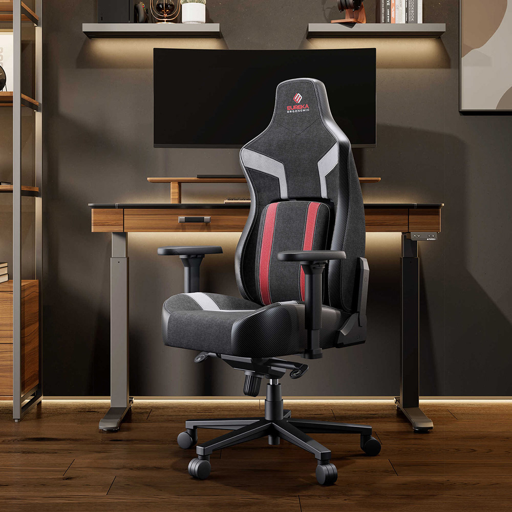 Eureka Ergonomic Python II Ergonomic Chair Black Red - огромный выбор ...