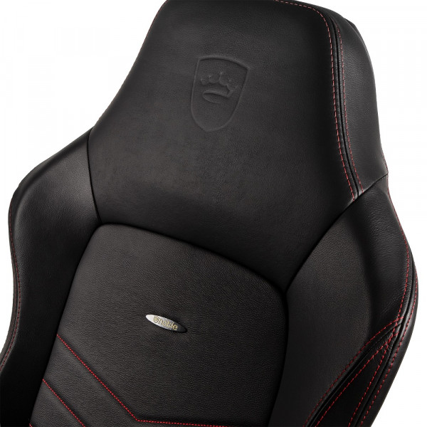 noblechairs HERO Real Leather Black/Red  