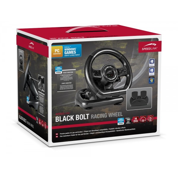 Speedlink BLACK BOLT Racing Wheel for PC
