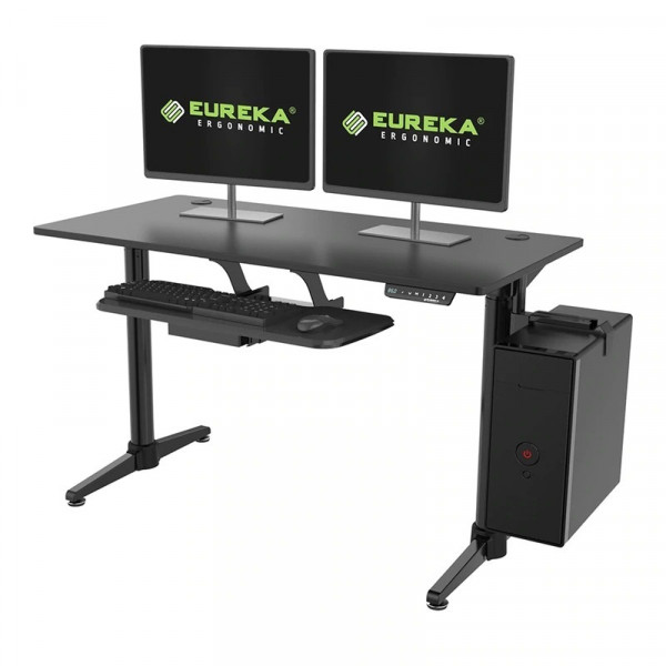 Eureka Ergonomic Height Adjustable Electric Stand Up Desk Black  