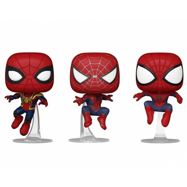 Funko POP! (3 Pack) Marvel Spider-Man No Way Home: Spider-Man / Friendly Neighborhood Spider-Man / The Amazing Spider-Man