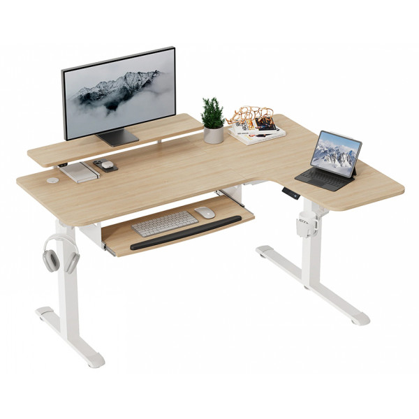 Eureka Ergonomic EHD-L60 L Shaped Standing Desk Maple, Right