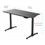 Eureka Ergonomic Height Adjustable Electric Stand Up Desk Black