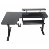 Eureka Ergonomic L60 PRO L Shaped Standing Desk with Accessories Set Black, Left