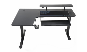 Eureka Ergonomic L60 PRO L Shaped Standing Desk with Accessories Set Black, Left