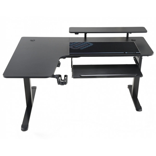 Eureka Ergonomic L60 PRO L Shaped Standing Desk with Accessories Set Black, Left  