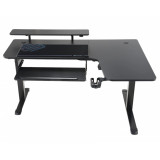 Eureka Ergonomic L60 PRO L Shaped Standing Desk with Accessories Set Black, Right