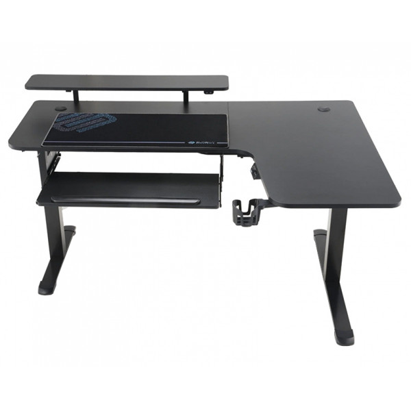 Eureka Ergonomic L60 PRO L Shaped Standing Desk with Accessories Set Black, Right  