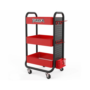 Eureka Ergonomic Rolling Utility Cart Black Red