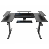 Eureka Ergonomic U-Shaped Standing Desk (74x23) with Accessories Set, Black