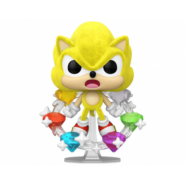 Funko POP! Plus Sonic the Hedgehog: Super Sonic with Emeralds (Flocked) (1059)