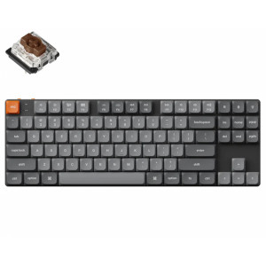 Keychron K1 Max QMK/VIA Wireless RGB Backlight Hot-Swappable (Low Profile Gateron Mechanical Brown Switch)