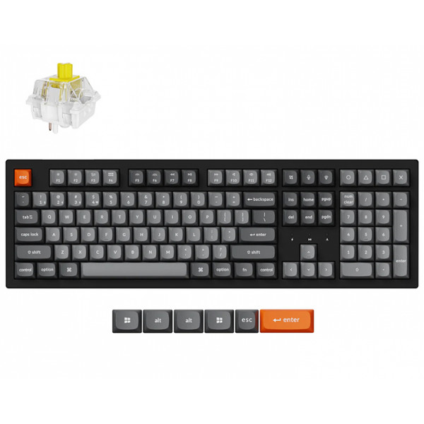 Keychron K10 Max QMK Wireless Black RGB Backlight (Keychron Super Banana Switch)