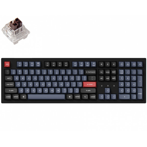 Keychron K10 Pro Fully Assembled RGB Backlight Keychron K Pro (Hot-Swappable) Mechanical Brown Switch  
