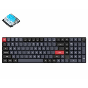 Keychron K17 Pro RGB Backlight Low Profile Gateron Mechanical (Hot-Swappable) Blue Switch