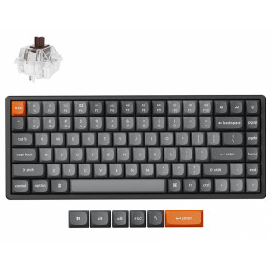 Keychron K2 Max QMK Black (Hot-Swappable) Wireless White Backlight (Keychron Super Brown Switch)