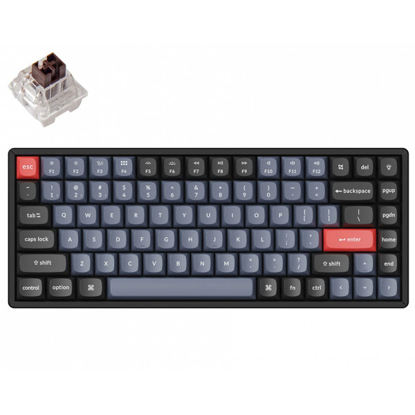 Keychron K2 Pro Fully Assembled RGB Backlight Aluminum Frame Keychron K Pro (Hot-Swappable) Mechanical Brown Switch  