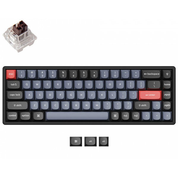 Keychron K6 Pro Fully Assembled RGB Backlight Aluminum Frame Keychron K Pro (Hot-Swappable) Mechanical Brown Switch  