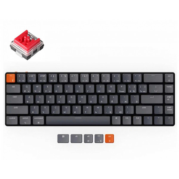 Keychron K7 Wireless RGB Dark Grey Keychron Optical Red Switch  