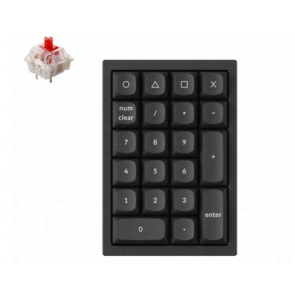 Keychron Q0 QMK Custom Number Pad Fully Assembled Carbon Black Gateron G Pro Red  