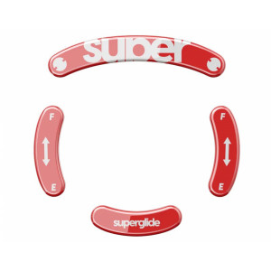 Pulsar Superglide Glass Skates for Logitech PRO Wireless (Red)