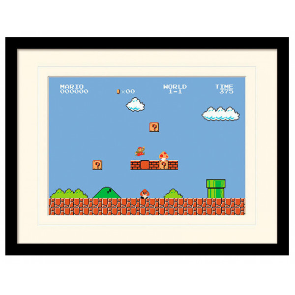 Pyramid Mounted & Framed Prints: Super Mario Bros. (1-1)