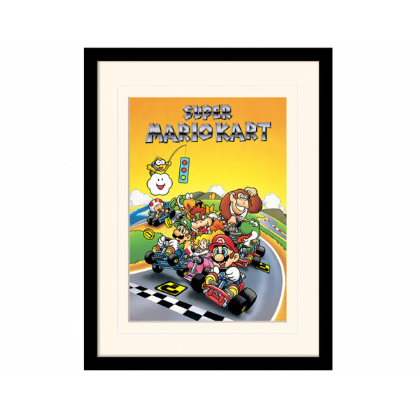 Pyramid Mounted & Framed Prints: Super Mario Kart (Retro)