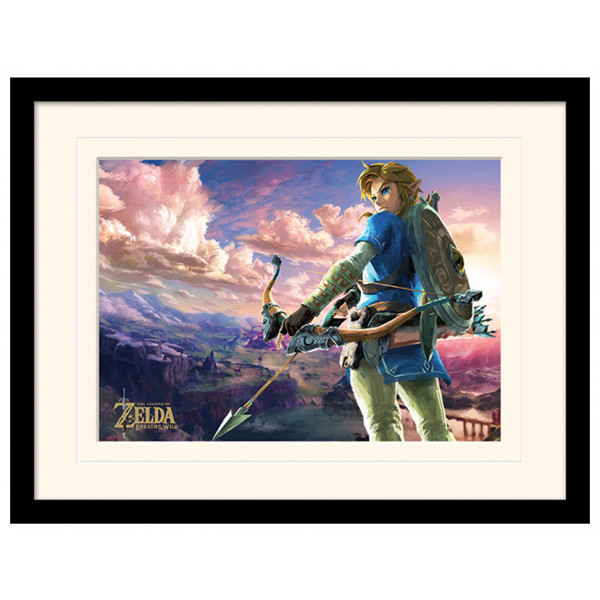 Pyramid Mounted & Framed Prints: The Legend of Zelda: Breath of the Wild (Hyrule Scene Landscape)