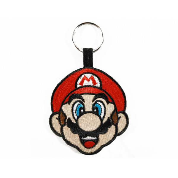 Pyramid Woven Keychain Super Mario: Face
