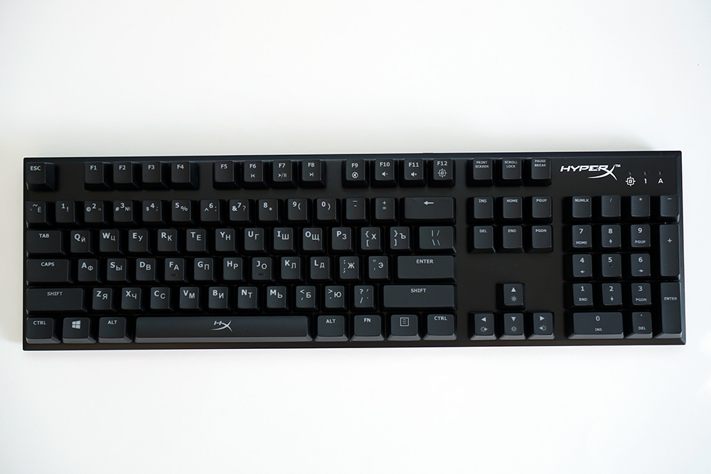 HyperX Alloy FPS – полноразмерная 104-клавишная клавиатура
