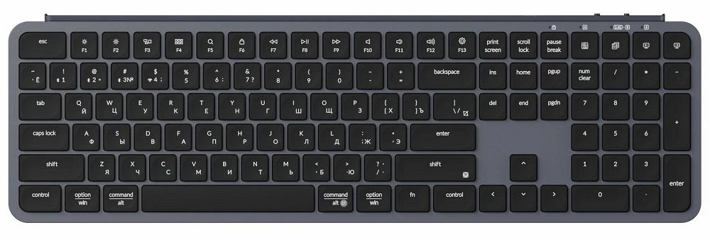Клавиатура Keychron B6 Pro Ultra-Slim Wireless Space Gray