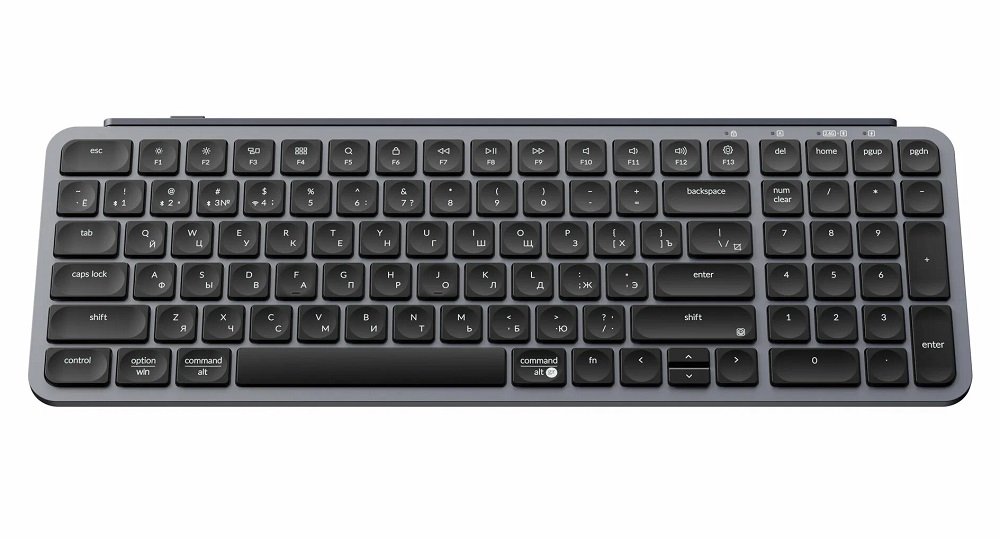 Клавиатура Keychron B2 Pro Ultra-Slim Wireless Space Gray