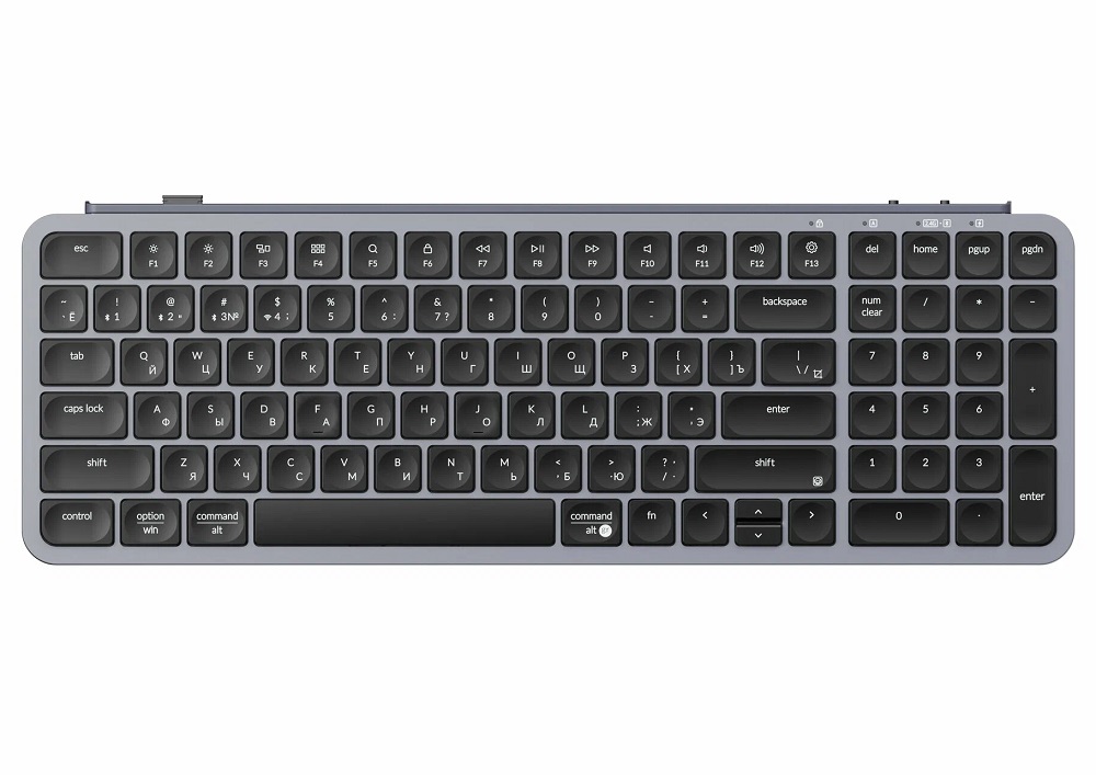 Клавиатура Keychron B2 Pro Ultra-Slim Wireless Space Gray