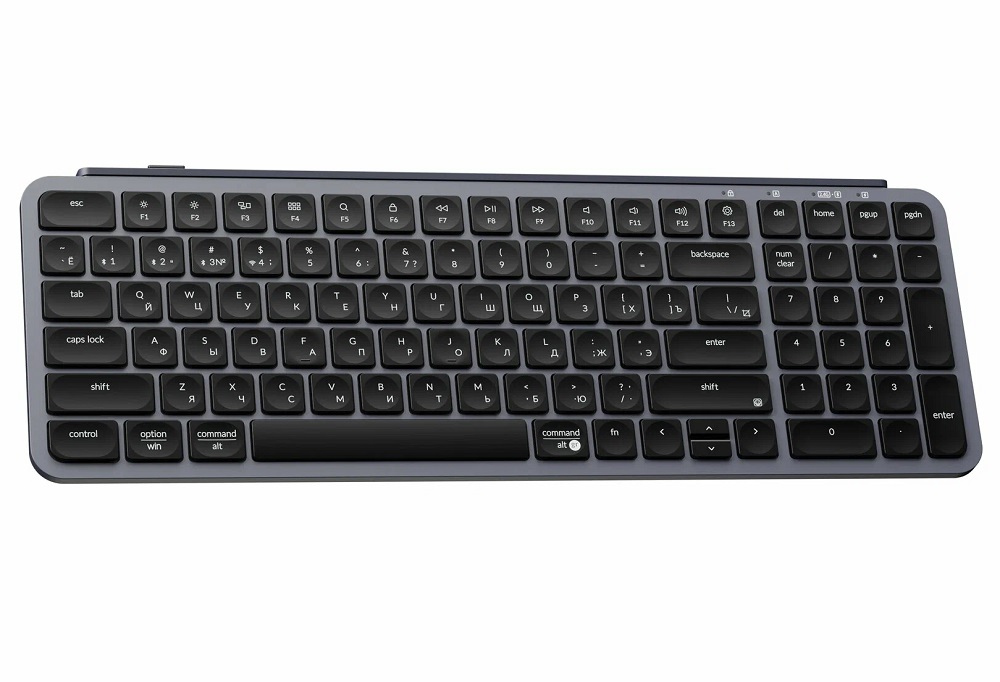 Клавиатура Keychron B2 Pro Ultra-Slim Wireless Space Gray