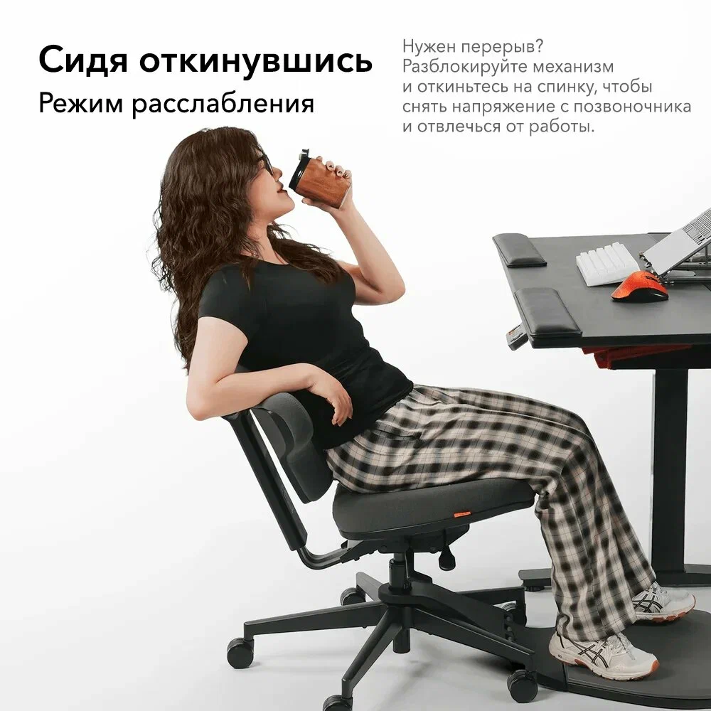 Компьютерное кресло FoxGear ARTZ Dark Grey (Size Medium)