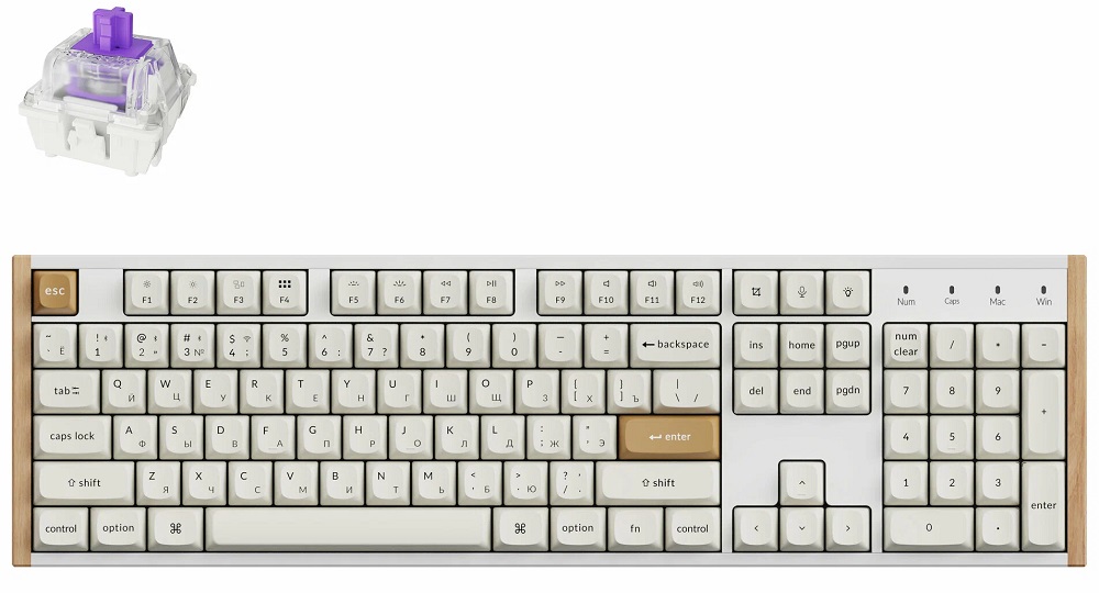 Клавиатура Keychron K10 HE Wireless Special Edition White (Gateron Double-Rail Magnetic Nebula Switch)