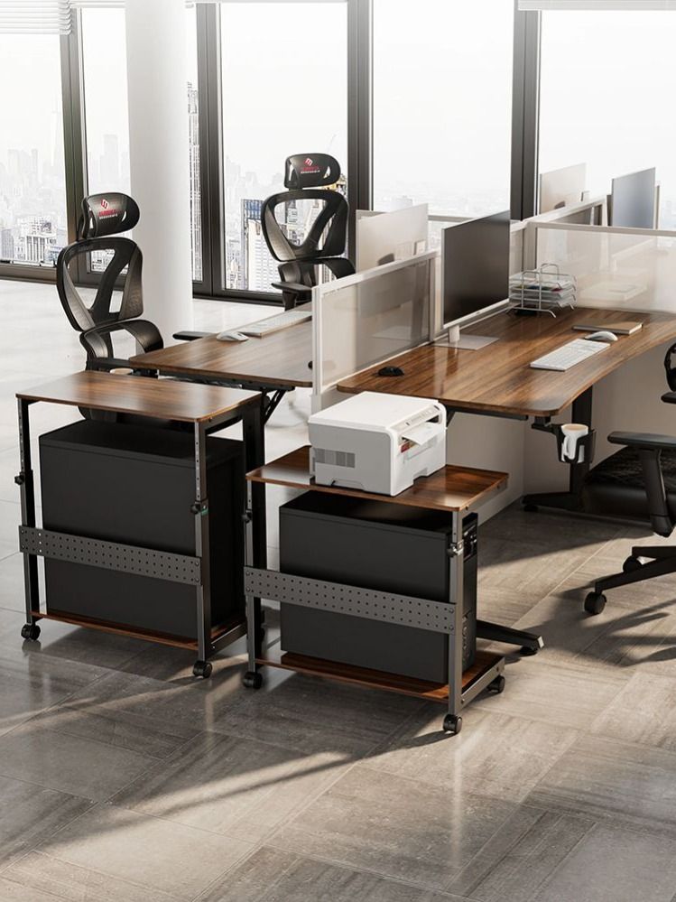 Подставка для системного блока Eureka Ergonomic Mobile CPU Cart Walnut