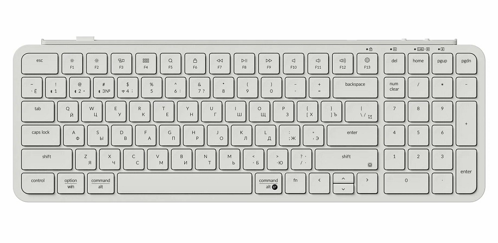Клавиатура Keychron B2 Pro Ultra-Slim Wireless Ivory White
